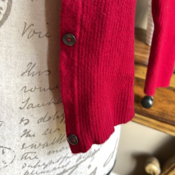 KATE HILL ITALIAN MERINO WOOL CARDIGAN - Picture 5 of 5